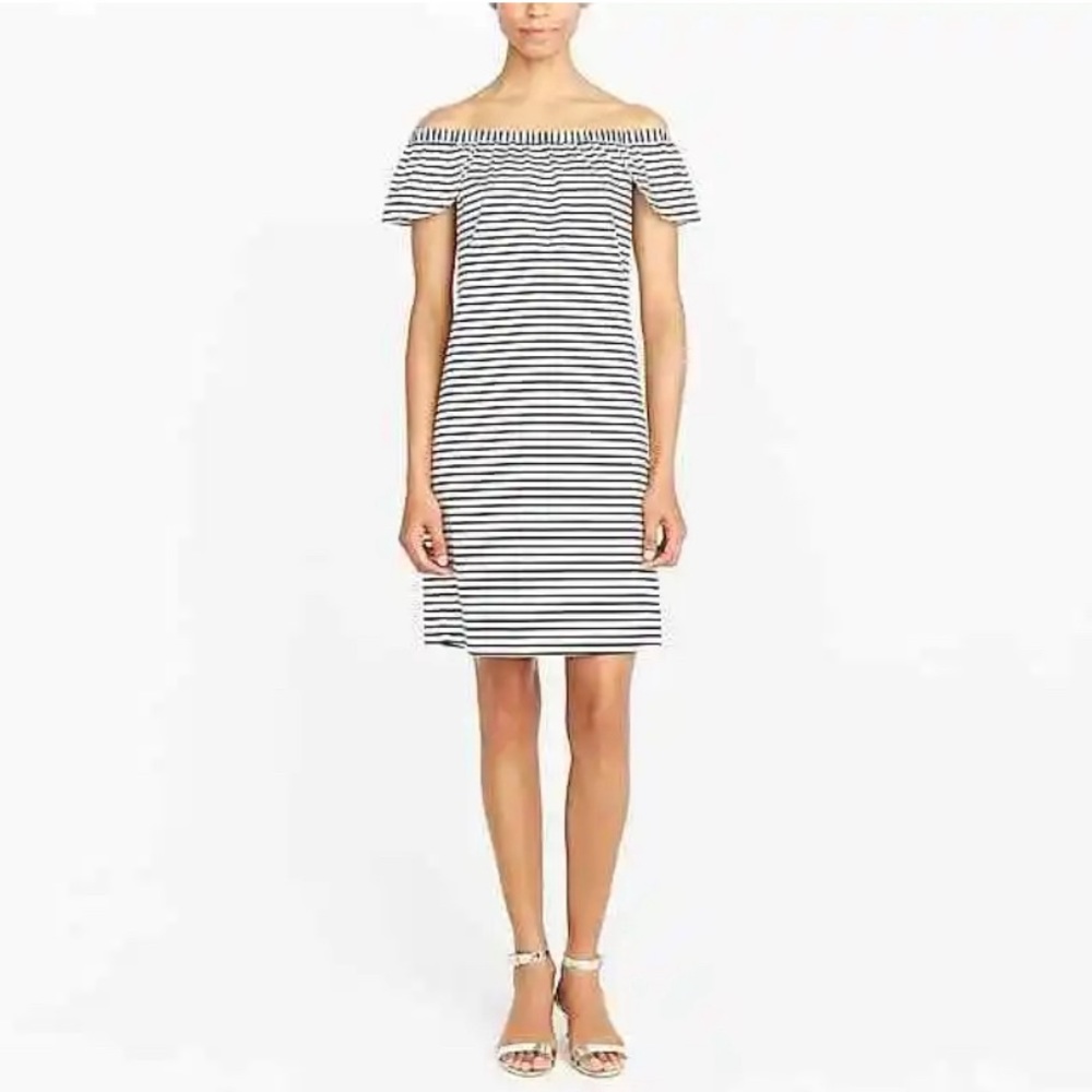 J. Crew Printed off-the-shoulder dress size Large J.Crew Preppy Normcore Casual